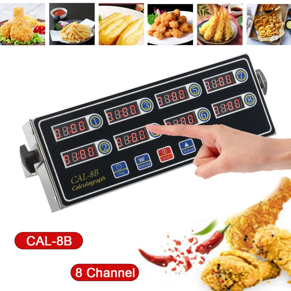 Commercial 8 Channels Digital Kitchen Timer; Stainless Steel Calculagraph Timer
Opens in a new windo