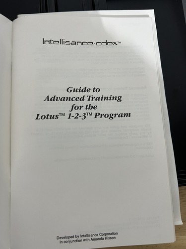 Lotus 123 Series Training Expert and Advanced 1987 Vintage Intellisance Codex - Afbeelding 10 van 15