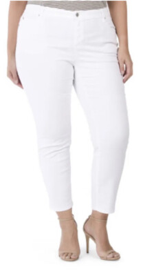 Eileen Fisher Organic Cotton White Boot Cut Jeans Pants Women Plus Size 20W  $198