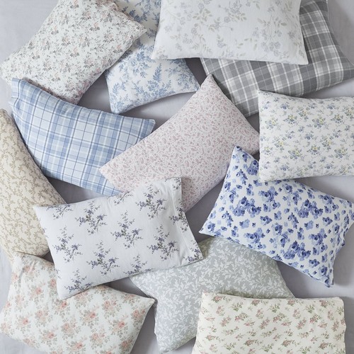 Laura Ashley Super Soft 100% Cotton Flannel Sheet Sets (Various Styles & Sizes) - Picture 5 of 95