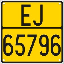 TARGA SOSTITUTIVA Moto Enduro per gare FMI - ALLUMINIO STAMPA DIRETTA