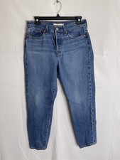 Levi s Women s 28 Wedgie Jeans Blue Button Fly 10 Inch Rise 4201