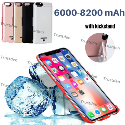 6000-8200mAh Battery Charger Case Power Bank Rear Cover For iPhone 6 7 8 Plus SE