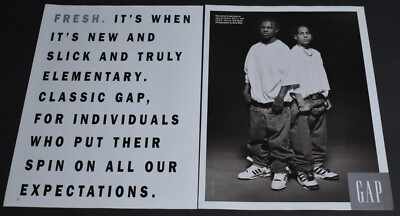 1992 Print Ad Fashion Gap Chris Kelly Smith Kris Kross Jeans Classic Art Men