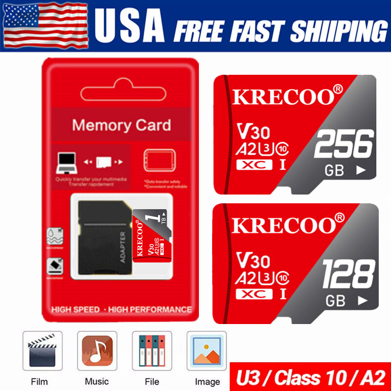 Micro SD 64GB 128GB 256GB 1TB Memory Card Class 10 U3 for Phone Camera Drone Lot-image