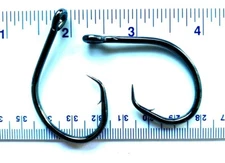 50 GT 4X strength L2004 Inline Black Nickel Circle Hooks size 9/0