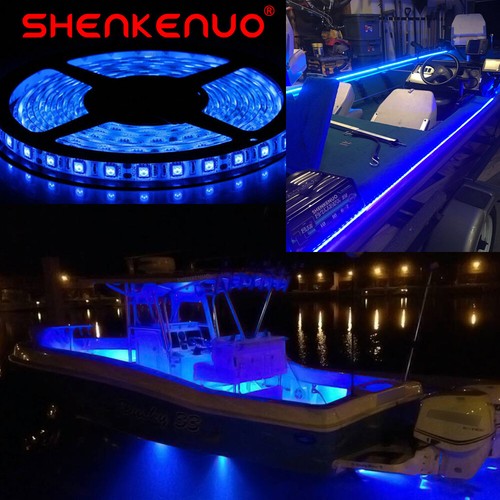 Blue LED Boat Light Deck Waterproof 12V Bow Trailer Pontoon - Foto 2