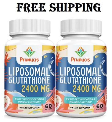 2400MG Liposomal Glutathione, Reduced L-Glutathione, 60 Count (Pack of 2) 