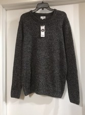 NEW Sonoma Men  s Black  Gray Sweater, Round Neck, Size Large MSRP 60 