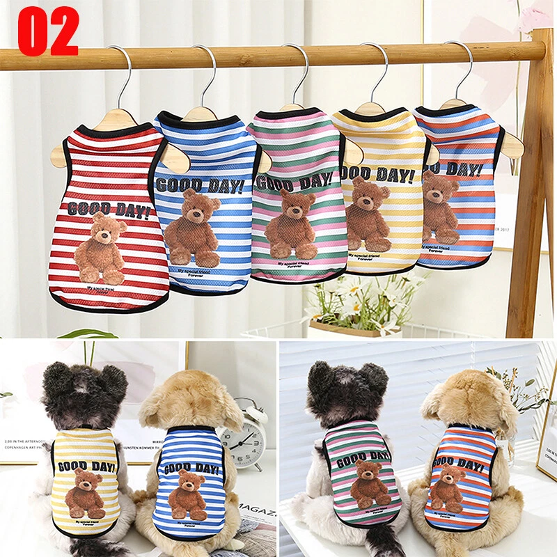 Cute Pet Dog Cat Clothes Summer Puppy T Shirt Clothing Small Dog Chihuahua Vest! - Image 3 of 4