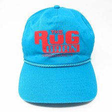 Vintage The Rug Barn Hat Cameo Snapback Rope Cap Lawrenceburg TN Blue Red
