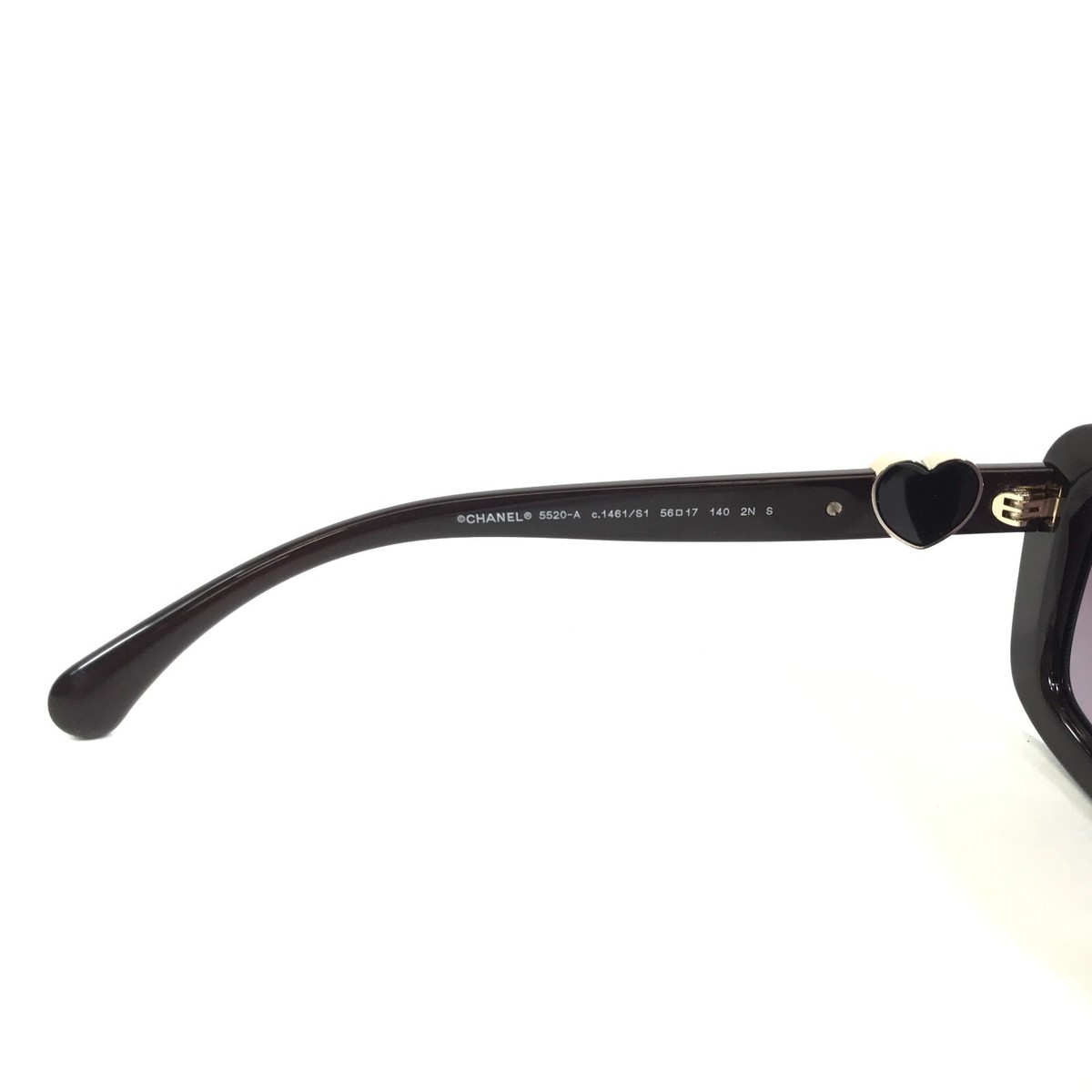 CHANEL サングラス 5520-A ブラック Chanel Sunglasses 5520-A c.1461/S1 Red Vendome Gold Hearts