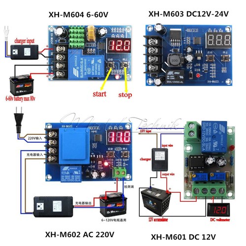 Modulo di Controllo Carica Batteria 6-60 V, Interruzione