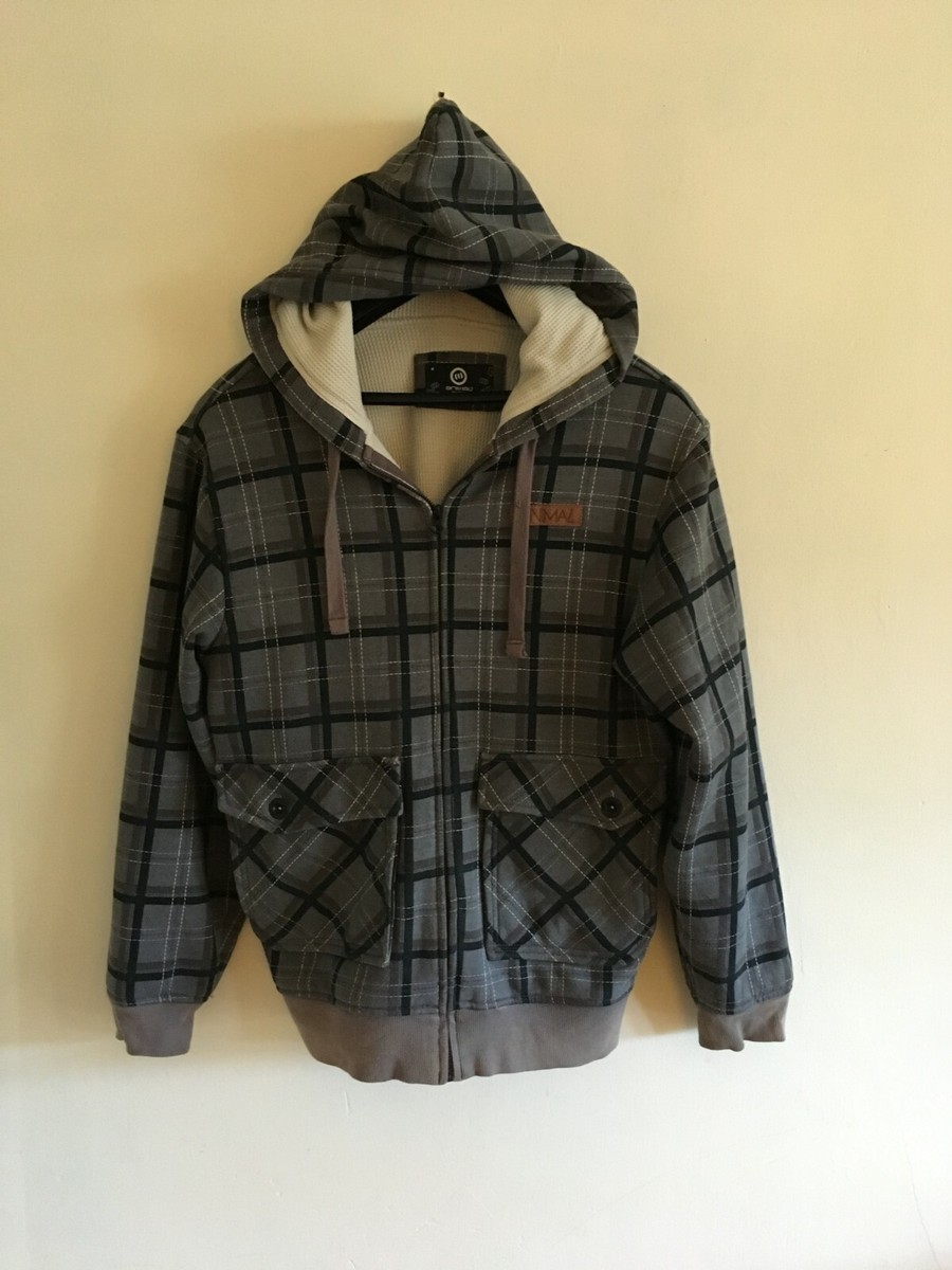 ANIMAL MENS SHORT CHECK JACKET SIZE MEDIUM UK