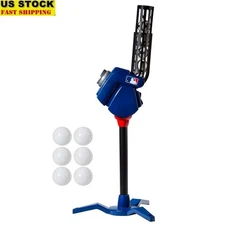 Kids Baseball Pitching Machine 4-in-1 Adjustable Angle Training Toy W/ Balls New