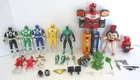 10 PC VINTAGE POWER RANGERS LOT MEGAZORD PUDGY PIG ACTION FIGURES & ACCESSORIES