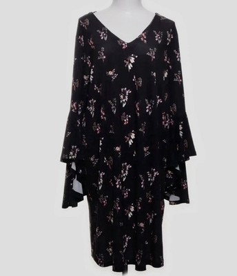 Bodyflirt, Kleid, Größe: 44/46, Schwarz/Mehrfarbig, Elasthan/Polyester 