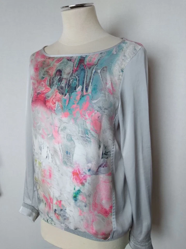 Damen Shirt Tunika Oberteil bunt Seide von MARC CAIN in Gr.36 N2 - Bild 2 von 4