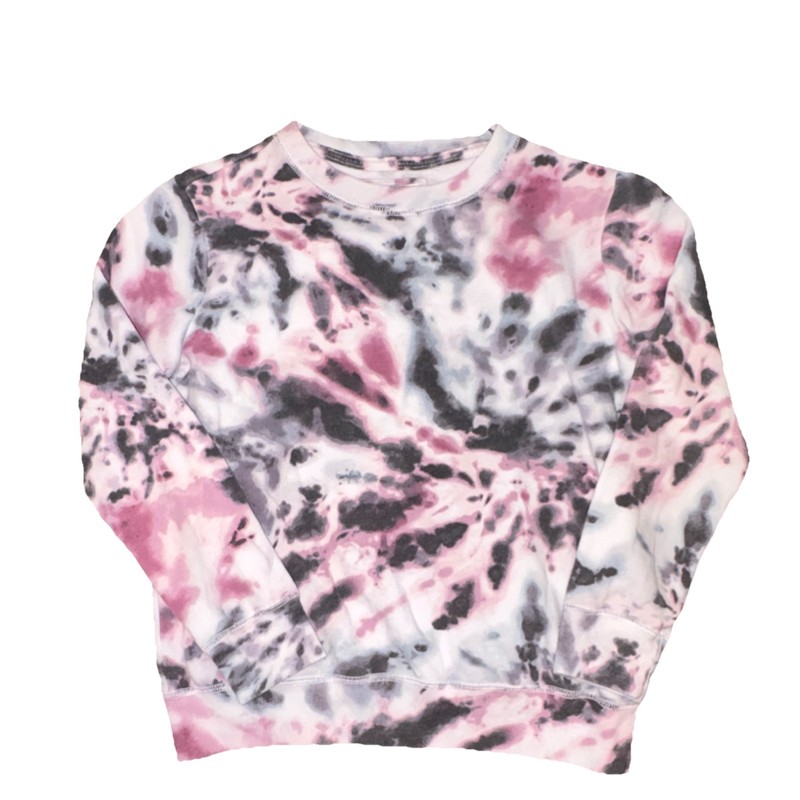 Abercrombie & Fitch Girls Tie Dye Sweatshirt Pink Black White Size 11/12