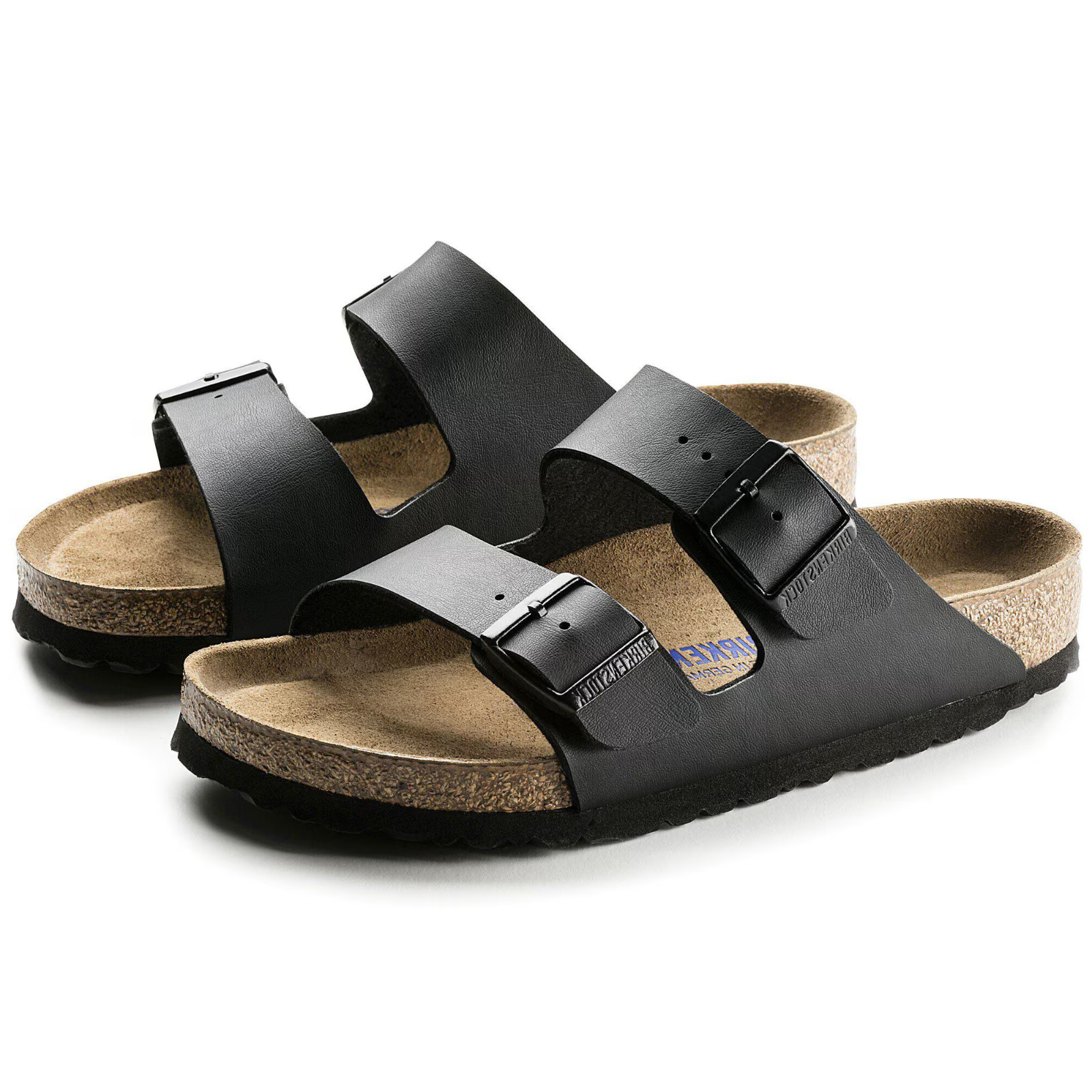 Birkenstock Arizona Women Sandal Birko-Flor Synthetic Leather Black Unisex Shoes