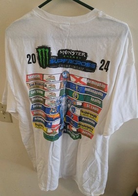 Monster Energy Supercross AMA World Championship 2024 Schedule Delta 2 XL Tee 