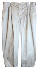 Cherokee Mens Size 40x30 Khaki Pants 100 Cotton Pleated