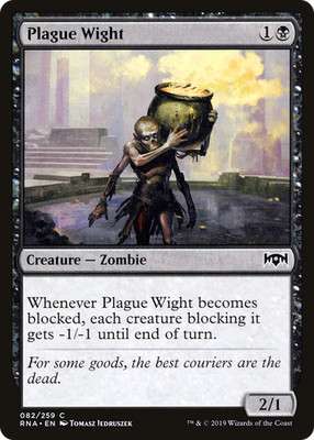 Plague Wight #82 (LP) Ravnica Allegiance RNA Magic MTG