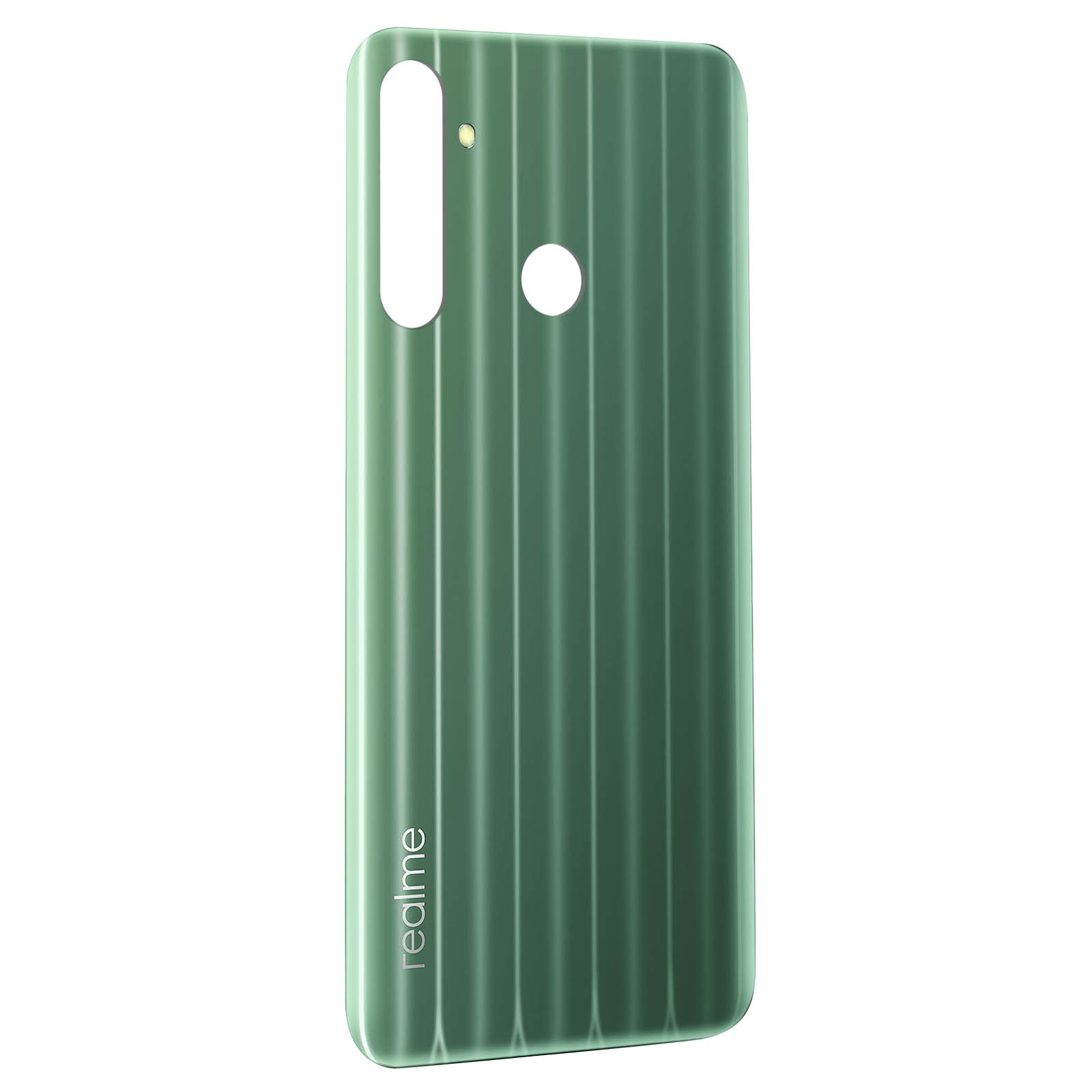 Façade arrière verte Realme 6i pour un smartphone look neuf en terrasse