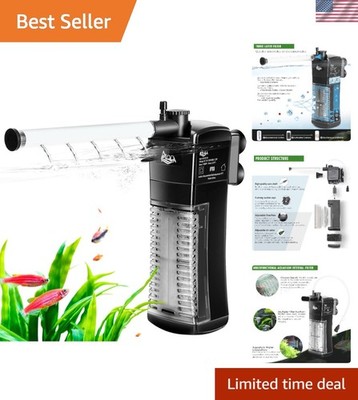 Submersible Power Filter with Multi-Function Flow Control - Ideal for Fish Tanks