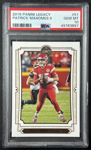 PATRICK MAHOMES II PSA 10 2019 PANINI LEGACY FOOTBALL #51 CHIEFS 3897
