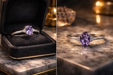 Sterling Silver 925 Ring Size 10.5 Brown Stone Elegant Classic Statement