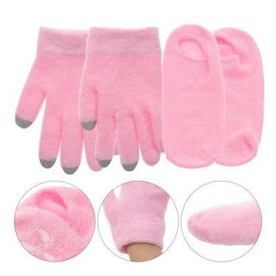  4 STÜCKE GEL Feuchtigkeitsspendende Spa Handschuhe und rissige trockene Haut