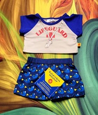 NEW Build A Bear Lifeguard Shirt Finding Dory Swim Trunks Clothes Outfit 10B