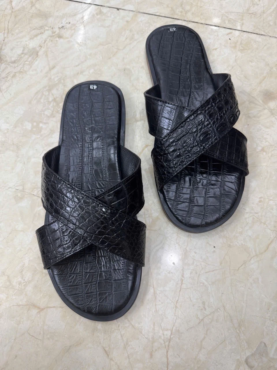 Luxury Men's Sandals Genuine Leather Skin-100% Handmade Black size 8 US/ 41 EU
Opens in a new window