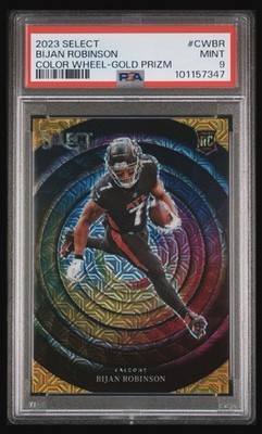 2023 Panini Select - Color Wheel Bijan Robinson #CW-BR Gold Prizm /10 (RC)