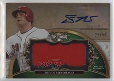 2013 Triple Threads Unity Jumbo Relics Emerald 29/50 Devin Mesoraco Auto 0b5