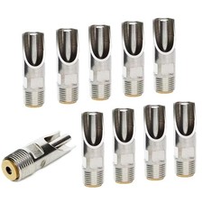 Jiashuiwin Pack of 10 Stainless Steel NPT 1/2" Automatic Pig Nipple Silver