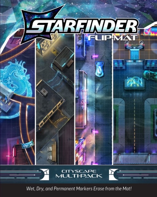 Starfinder FlipMat Cityscape MultiPack by Damien Mammoliti 9781640786790