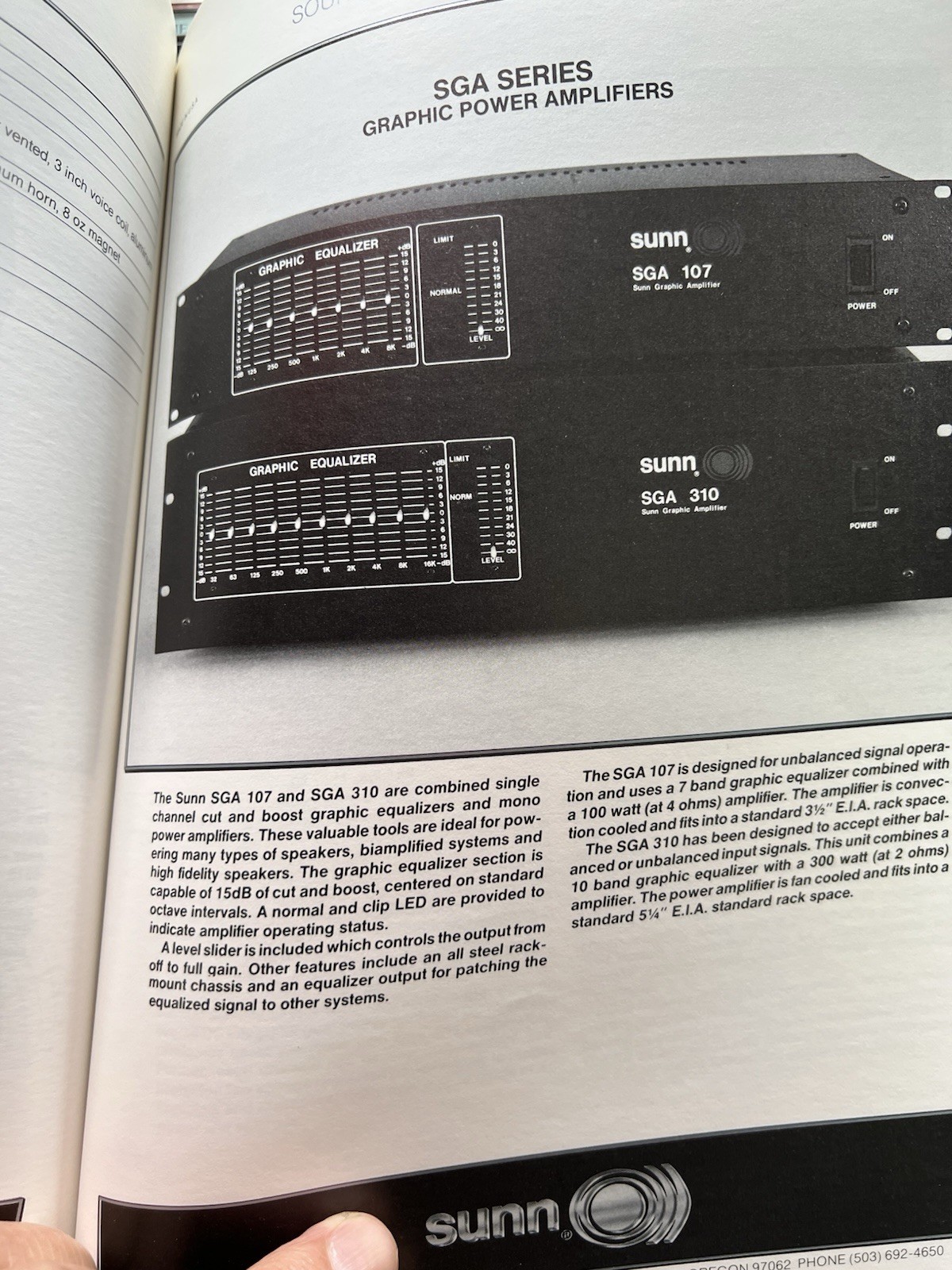 Sunn Amps Sound Reinforcement Systems 1984 Catalog Official Stage Sound PA