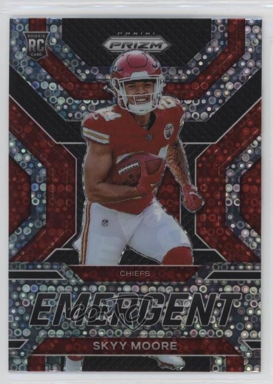 2022 Panini Prizm Emergent No Huddle Prizm Skyy Moore #E-16 Rookie RC