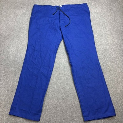 VINTAGE französische Hose Erwachsene 46x32 blau Workwear Chore Canvas Utility Herren