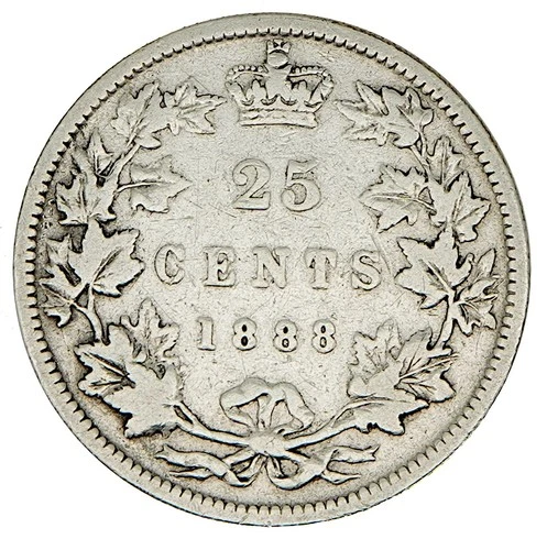 1888 Canada 25 Cents — photo from the most recent tracked eBay sale