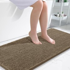 OLANLY Large Bathroom Rugs 50x30 Extra Soft Absorbent Chenille Bath Mats