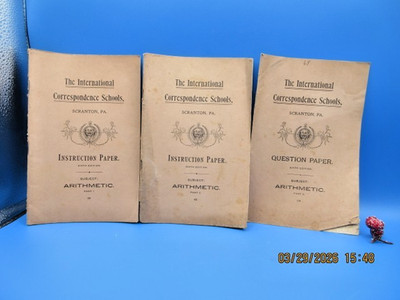 International Correspondence Schools Arithmetic 2 Instruction & 2 Question Paper