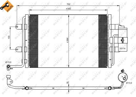 Für NRF 35227 Condenser, air conditioning, EASY FIT - Bild 4