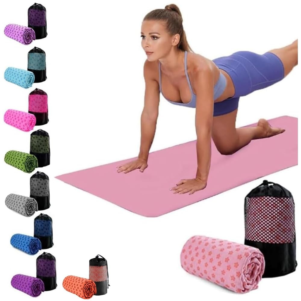 Oaygat Yoga Towel Sweat Absorbent Non-slip Quick-drying L, Pink