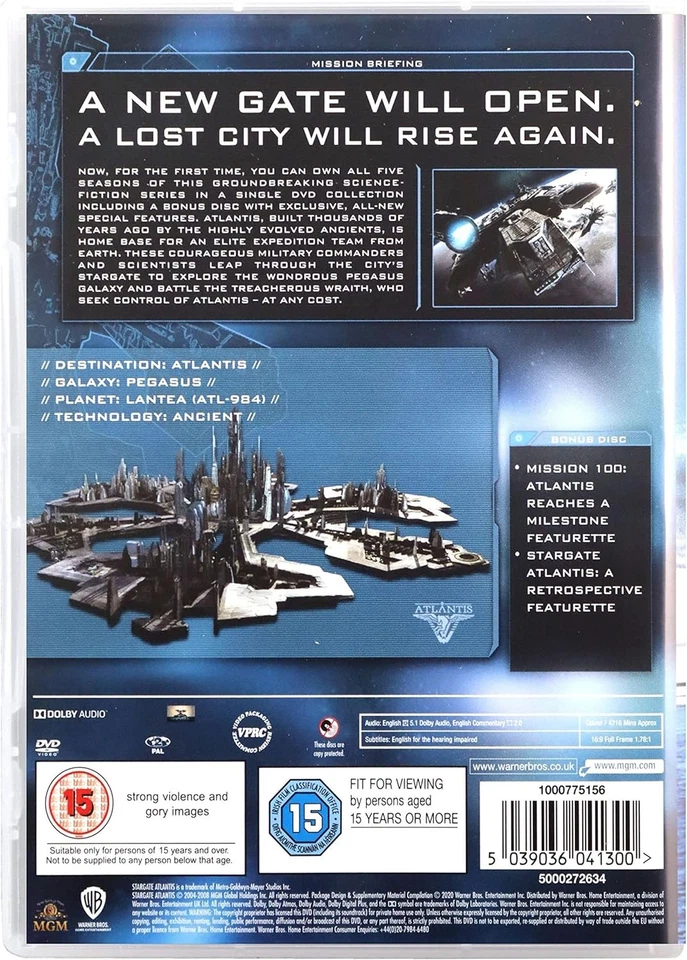 Stargate Atlantis: The Complete Series (DVD) Amanda Tapping (UK IMPORT) - Image 2 of 3