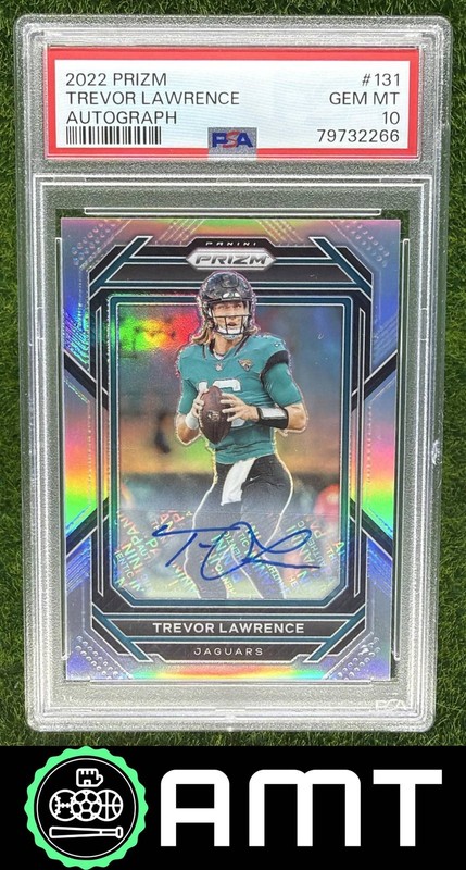 Trevor Lawrence Auto PSA 10 2022 Panini Prizm Silver Jaguars 2266