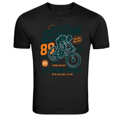 Extreme Downhill MTB Mountain Bike Rider Graphic T-Shirt