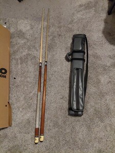 Vintage Steve Mizerak & Cobra Que Sticks With Bag!